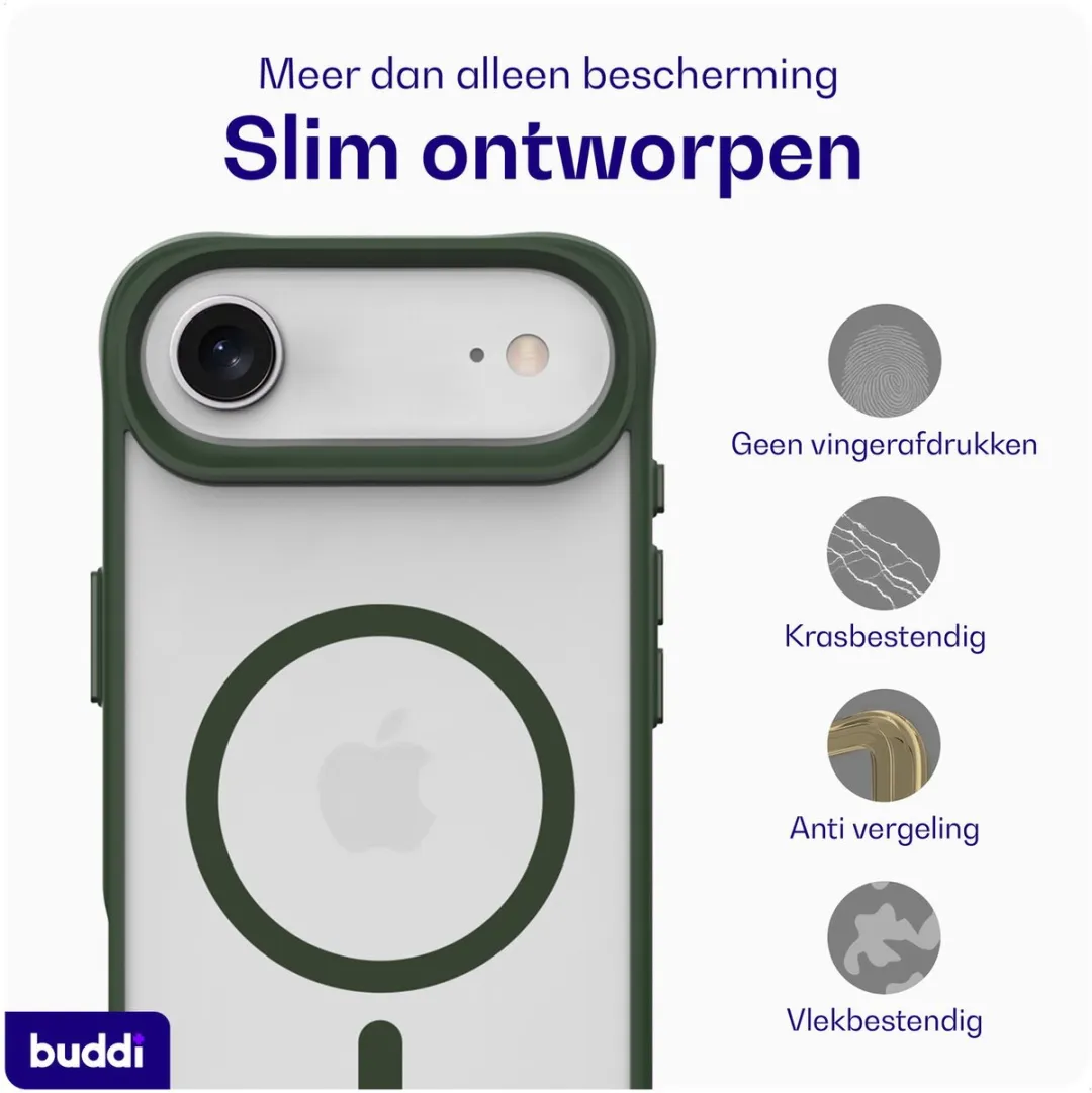 Buddi Hybrid Hoesje Apple iPhone Air - MagSafe Groen