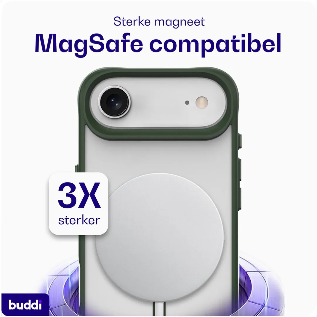 Buddi Hybrid Hoesje Apple iPhone Air - MagSafe Groen