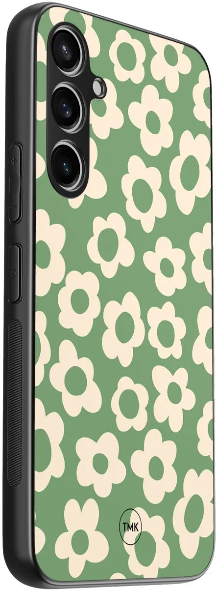 Casevibes S23FE/B/005 Hoesje Samsung Galaxy S23 FE - Groen - Bloemen