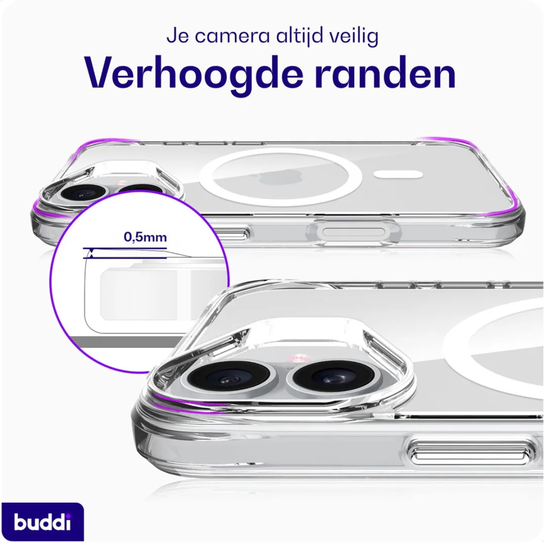 Buddi Core iPhone 17 Hoesje - MagSafe - Transparant