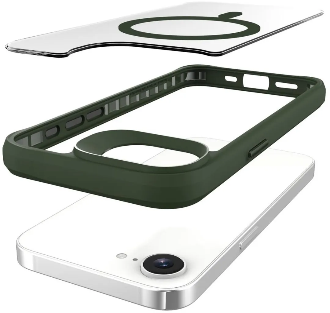 Buddi Hybrid Hoesje iPhone 16/17 - MagSafe Transparant Groen