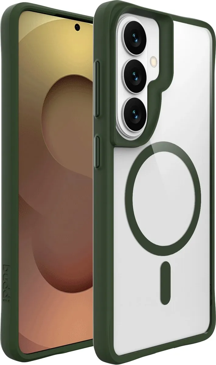 Buddi Hybrid BHSCGS26CGN Hoesje - Samsung Galaxy S26 - MagSafe - Groen Transparant