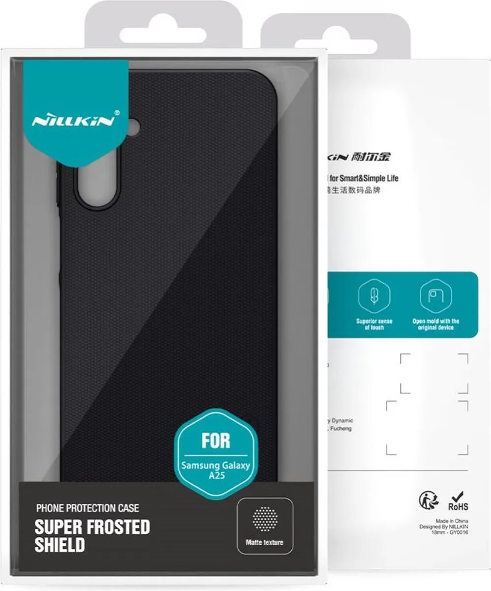 Nillkin Super Frosted Shield Hoesje Samsung Galaxy A25 - Zwart