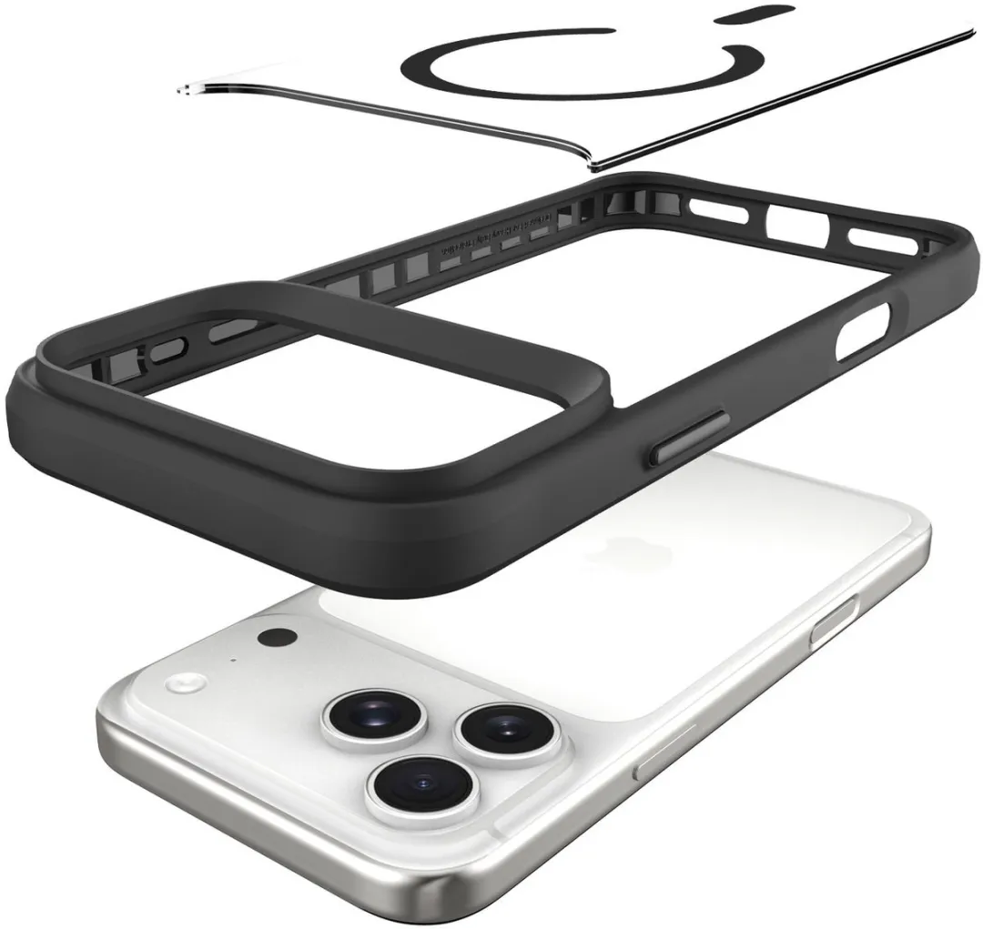 Buddi Hybrid Hoesje iPhone 17 Pro - MagSafe - Transparant Zwart