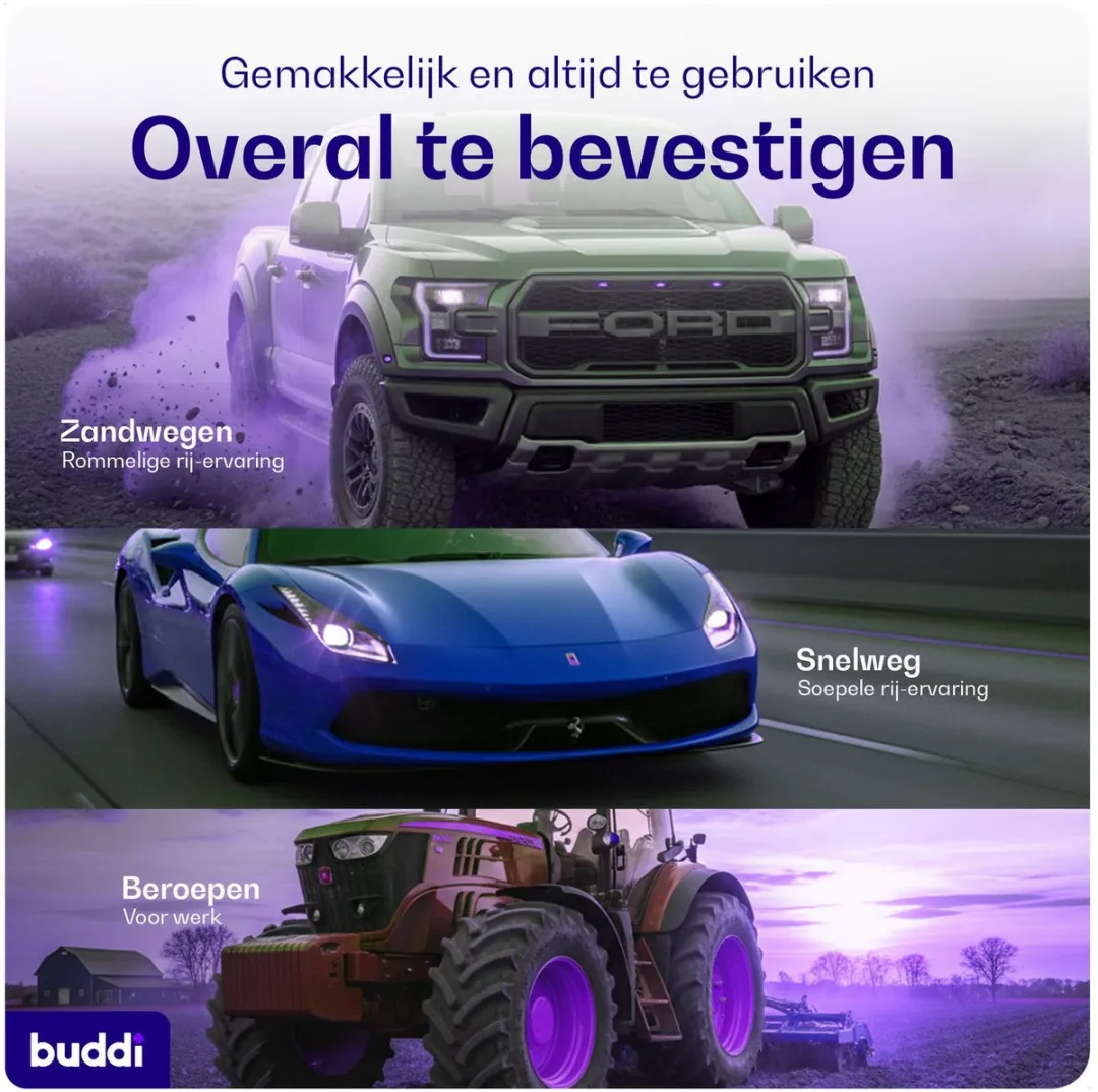 Buddi MagWay MagSafe Telefoonhouder Auto - 360° Draaibaar - Zwart