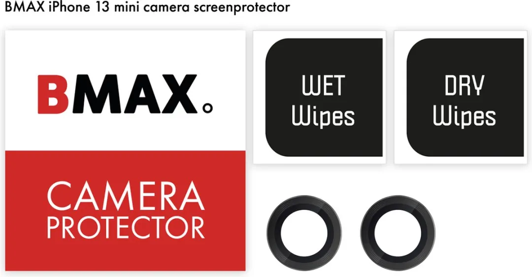 BMAX iPhone 13 Mini Camera Beschermglas - Zwart
