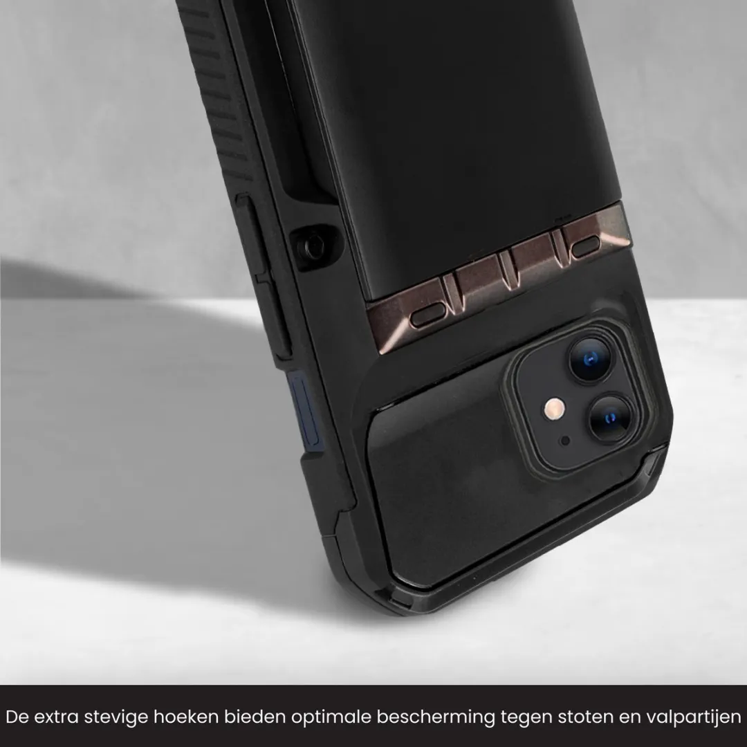 R2B iPhone 16 Plus Hoesje Zeist - 4 Pasjes - Zwart