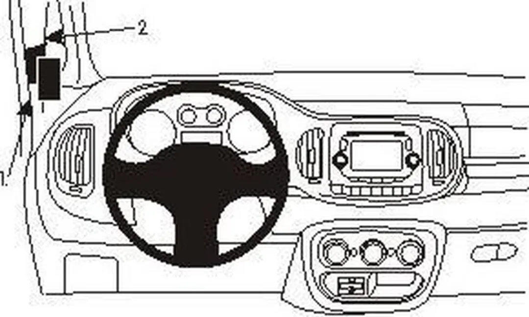 Brodit ProClip 804882 Fiat 500L 2013 - Houder - Zwart