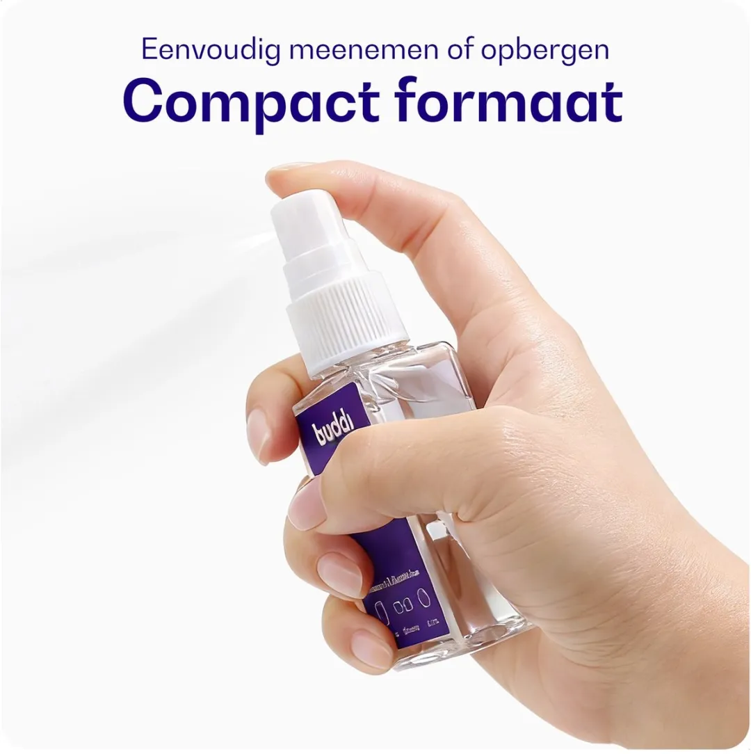 Buddi Fresh Professionele Schoonmaak Spray voor Smartphone - 100ml - Smartphone Schoonmaken - Telefoon Reinigen - Display Cleaner - Beeldscherm reiniger - Camera Laptop Watch Bril - Alcoholvrij