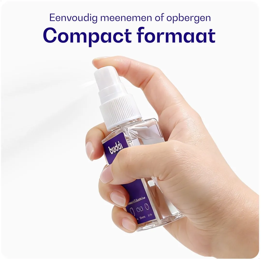 Buddi Fresh Professionele Schoonmaak Spray voor Smartphone - 100ml - Smartphone Schoonmaken - Telefoon Reinigen - Display Cleaner - Beeldscherm reiniger - Camera Laptop Watch Bril - Alcoholvrij