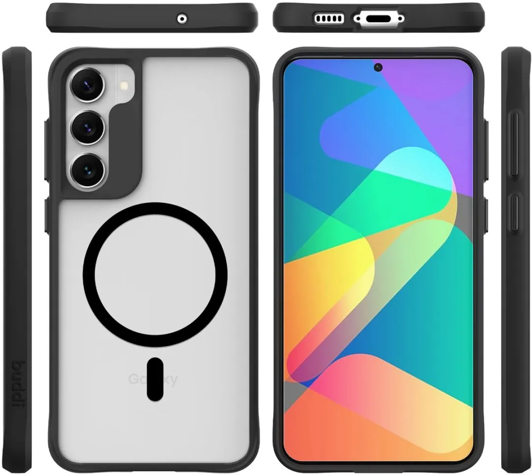 Buddi Hybrid Hoesje Samsung Galaxy S23 Plus - MagSafe - Matte Zwart