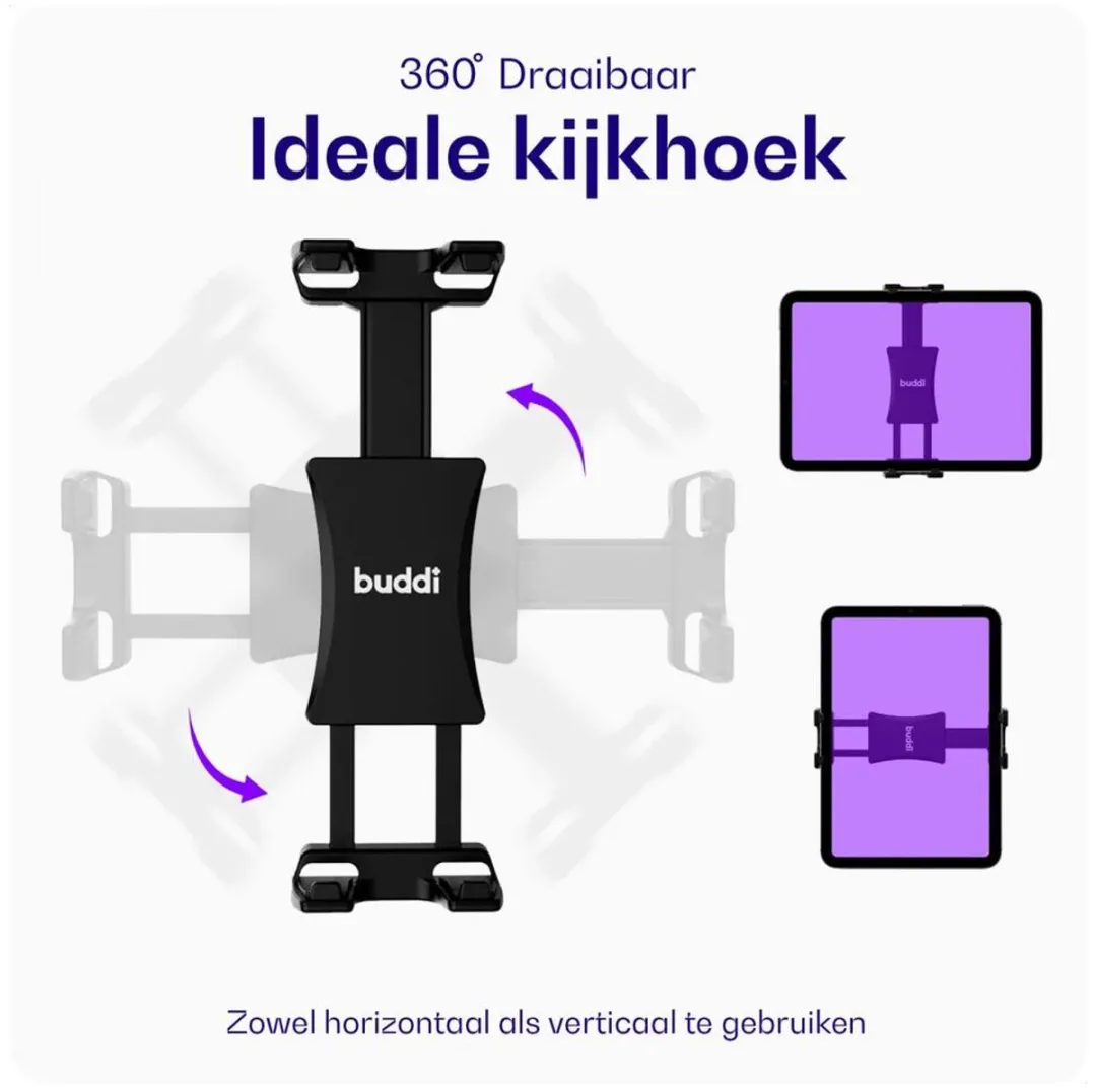 Buddi Universele Autohouder Telefoon/Tablet - 360° Draaibaar