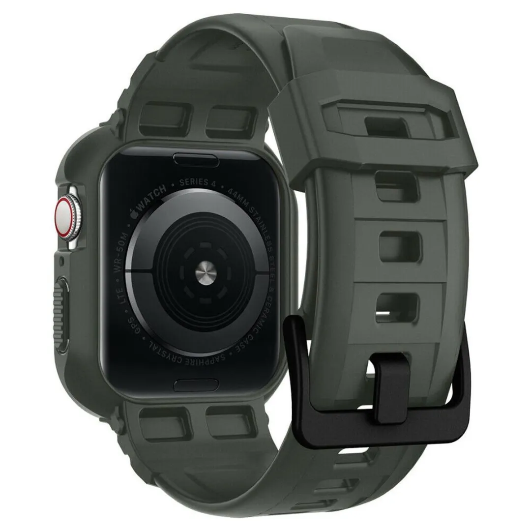 Spigen Rugged Armor Pro Apple Watch 44/45mm - Groen