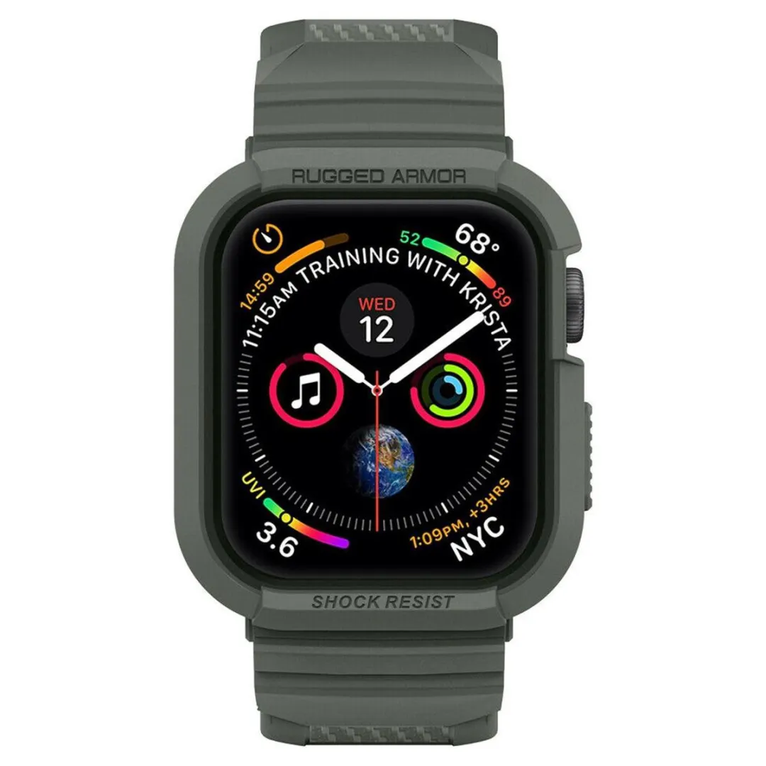 Spigen Rugged Armor Pro Apple Watch 44/45mm - Groen