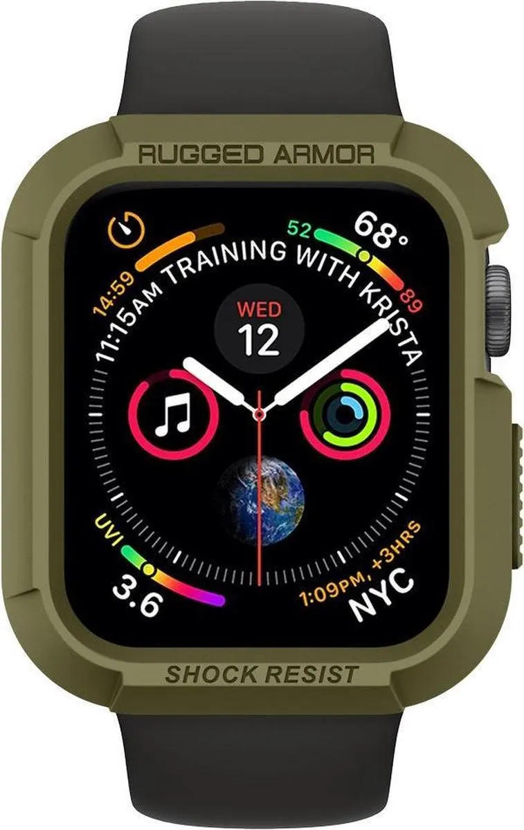 Spigen Rugged Armor Pro Apple Watch 44/45mm - Groen