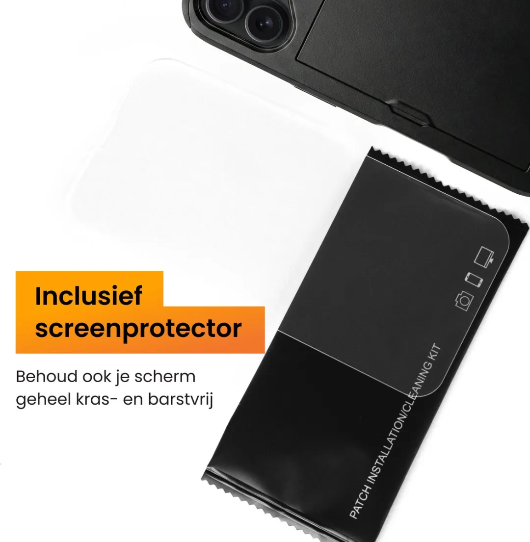 R2B iPhone 17 Hoesje Utrecht - 3 Pasjes - Zwart - afbeelding 6 van 6