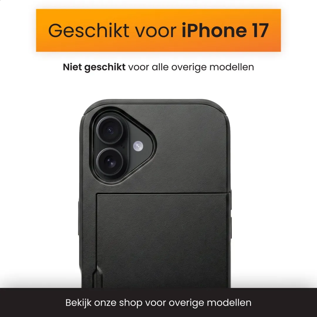 R2B iPhone 17 Hoesje Utrecht - 3 Pasjes - Zwart