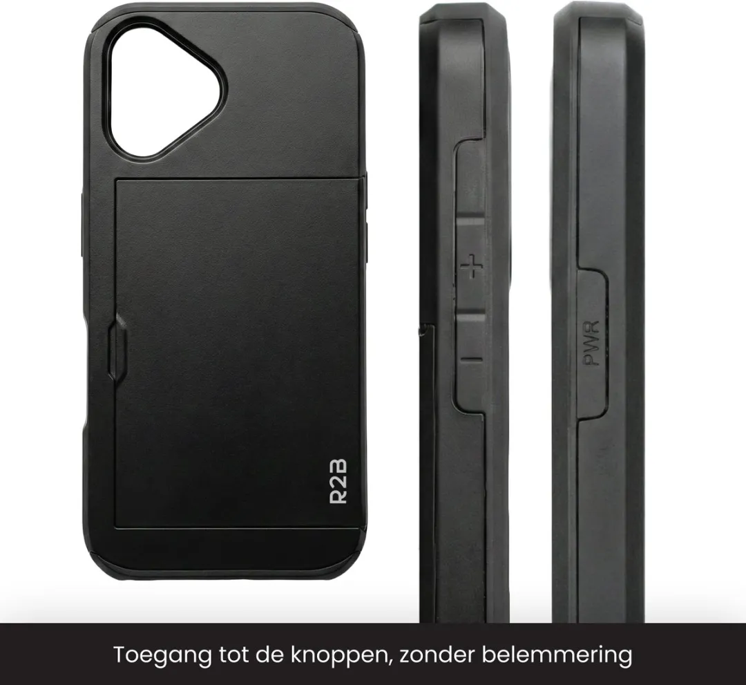R2B iPhone 17 Hoesje Utrecht - 3 Pasjes - Zwart