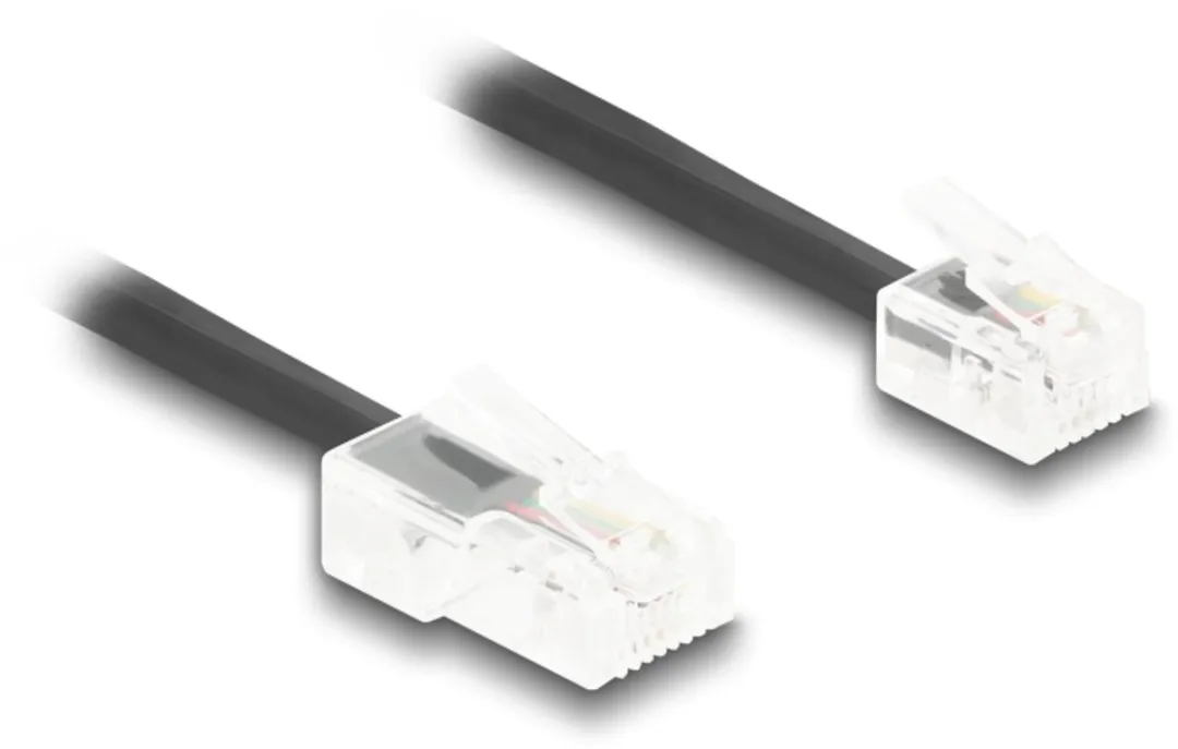 Delock Telefoonkabel RJ11 naar RJ45 - 3m - Zwart