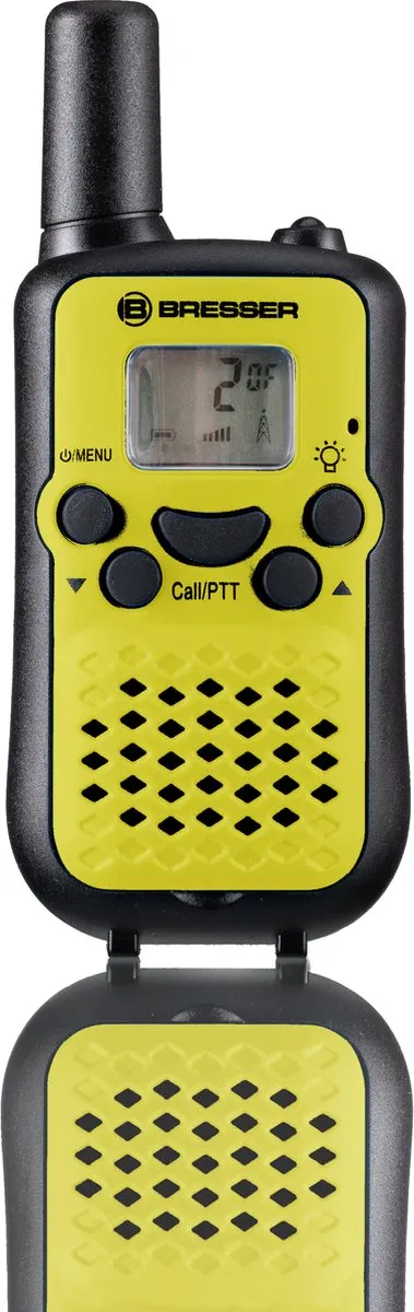 Bresser Junior Walkie Talkie Set 2 - 8 Kanalen - Geel/Zwart