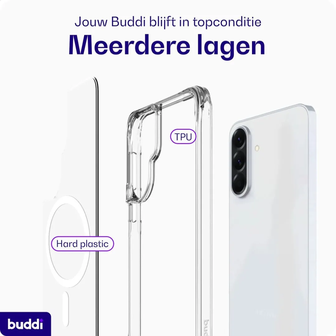 Buddi Core Hoesje Samsung Galaxy A57 - MagSafe - Transparant