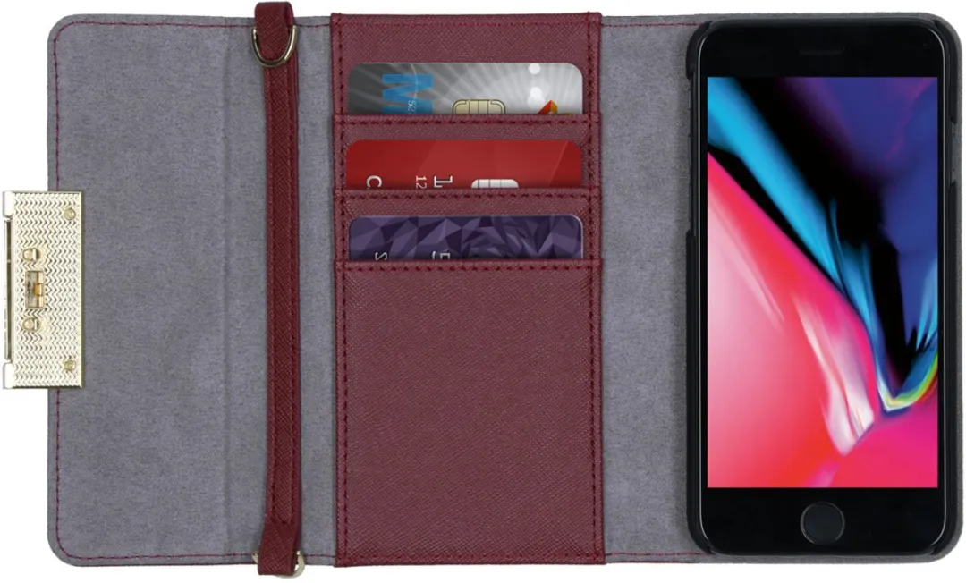 iDeal of Sweden Crossbody Wallet Saffiano - iPhone 7/8/6/6S Rood - afbeelding 5 van 6