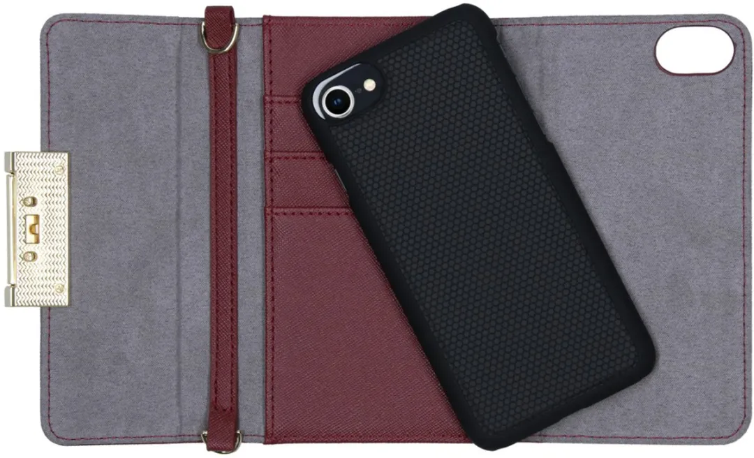 iDeal of Sweden Crossbody Wallet Saffiano - iPhone 7/8/6/6S Rood - afbeelding 6 van 6