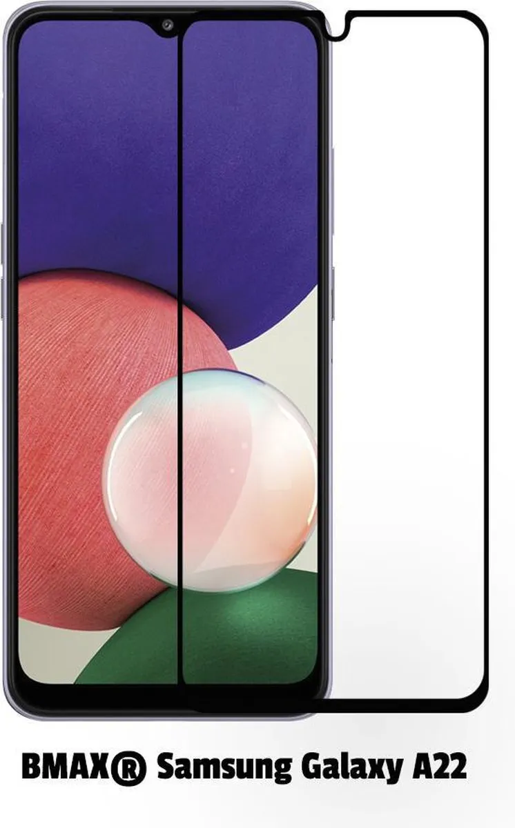 BMAX Screenprotector Samsung Galaxy A22 5G - 2 Stuks - Zwart