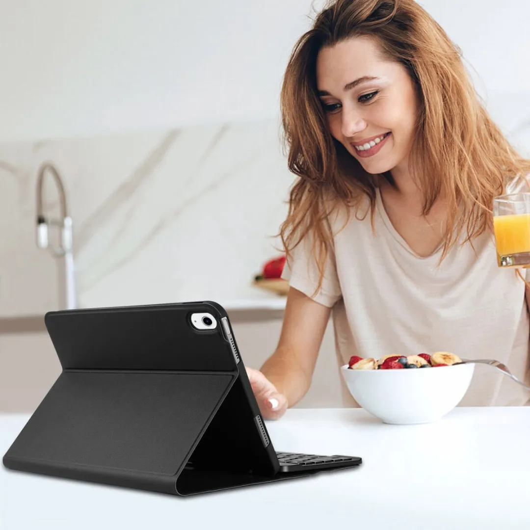 Buddi Zuna Hoes met QWERTY Toetsenbord - iPad 10.9 2022/2025 - Zwart