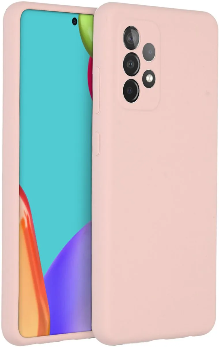 Accezz Hoesje Samsung Galaxy A52 Roze - Liquid Silicone