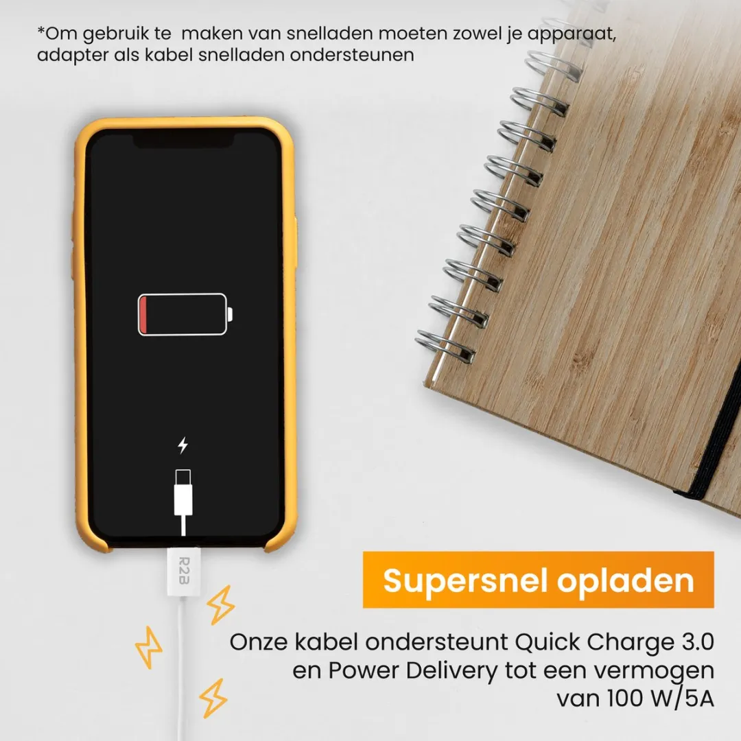 R2B USB-C Kabel 1m - Wit
