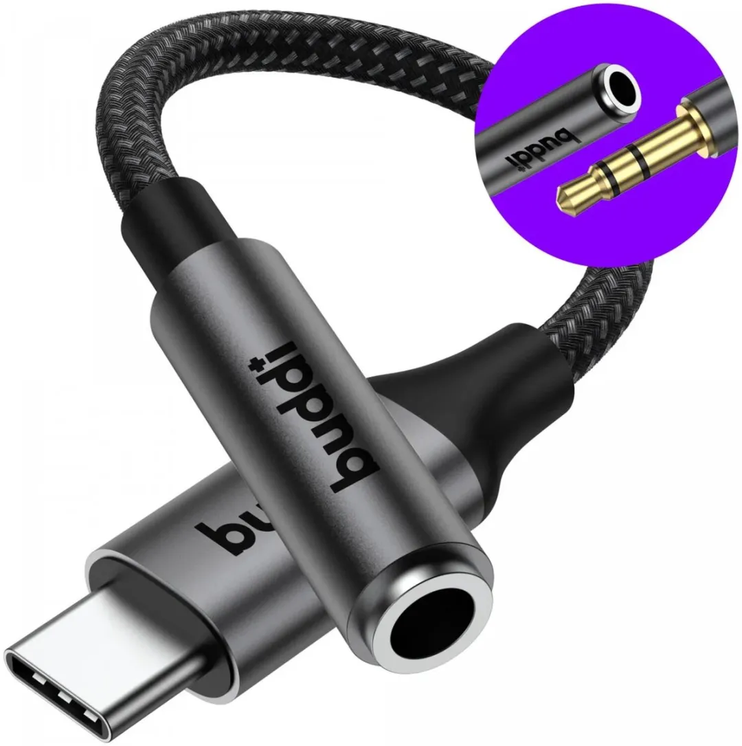 Buddi Ease 3.5mm naar USB-C Adapter