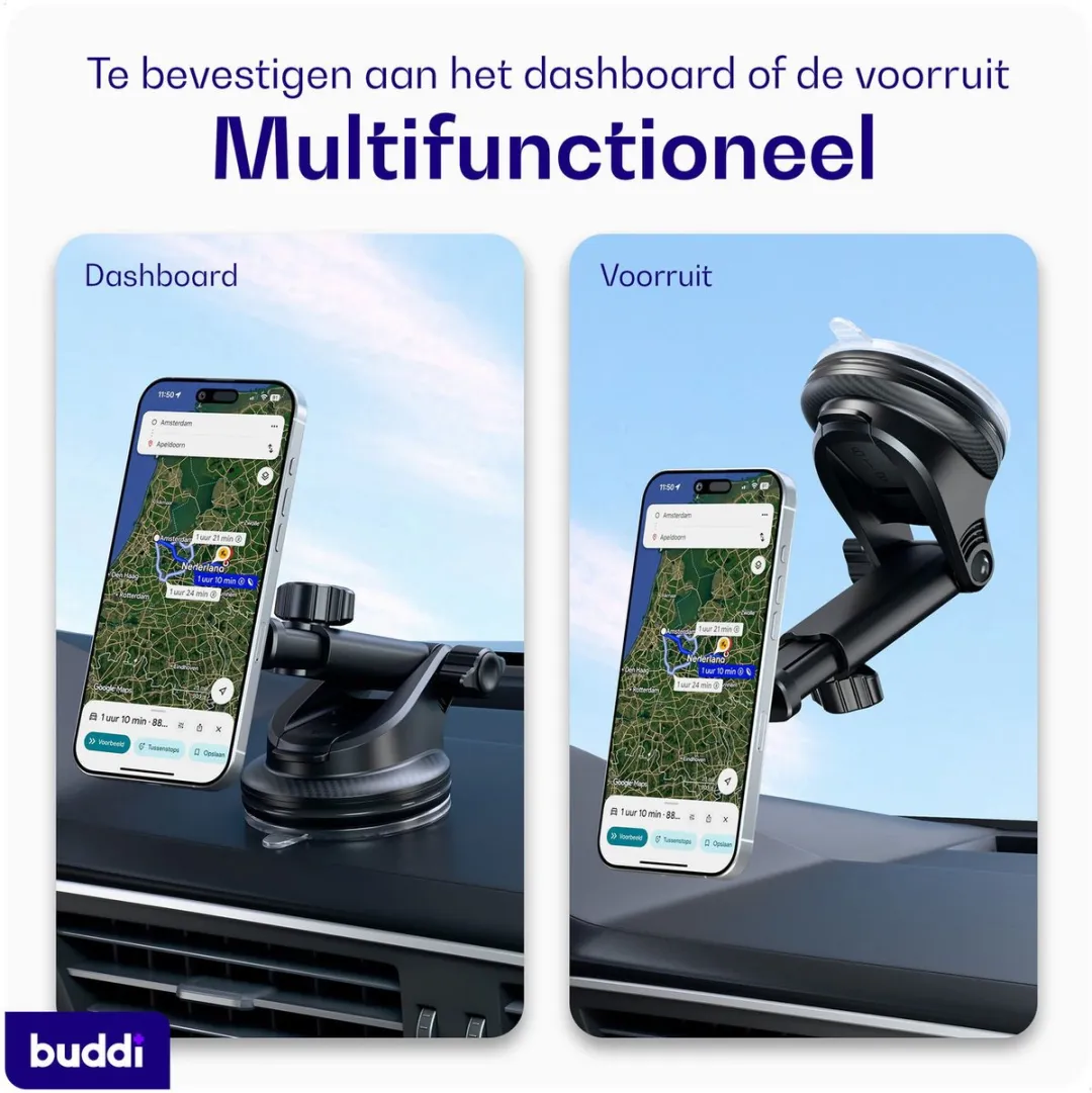Buddi MagWay MagSafe Telefoonhouder Auto - Universeel - 360° Draaibaar - Zwart - afbeelding 6 van 6