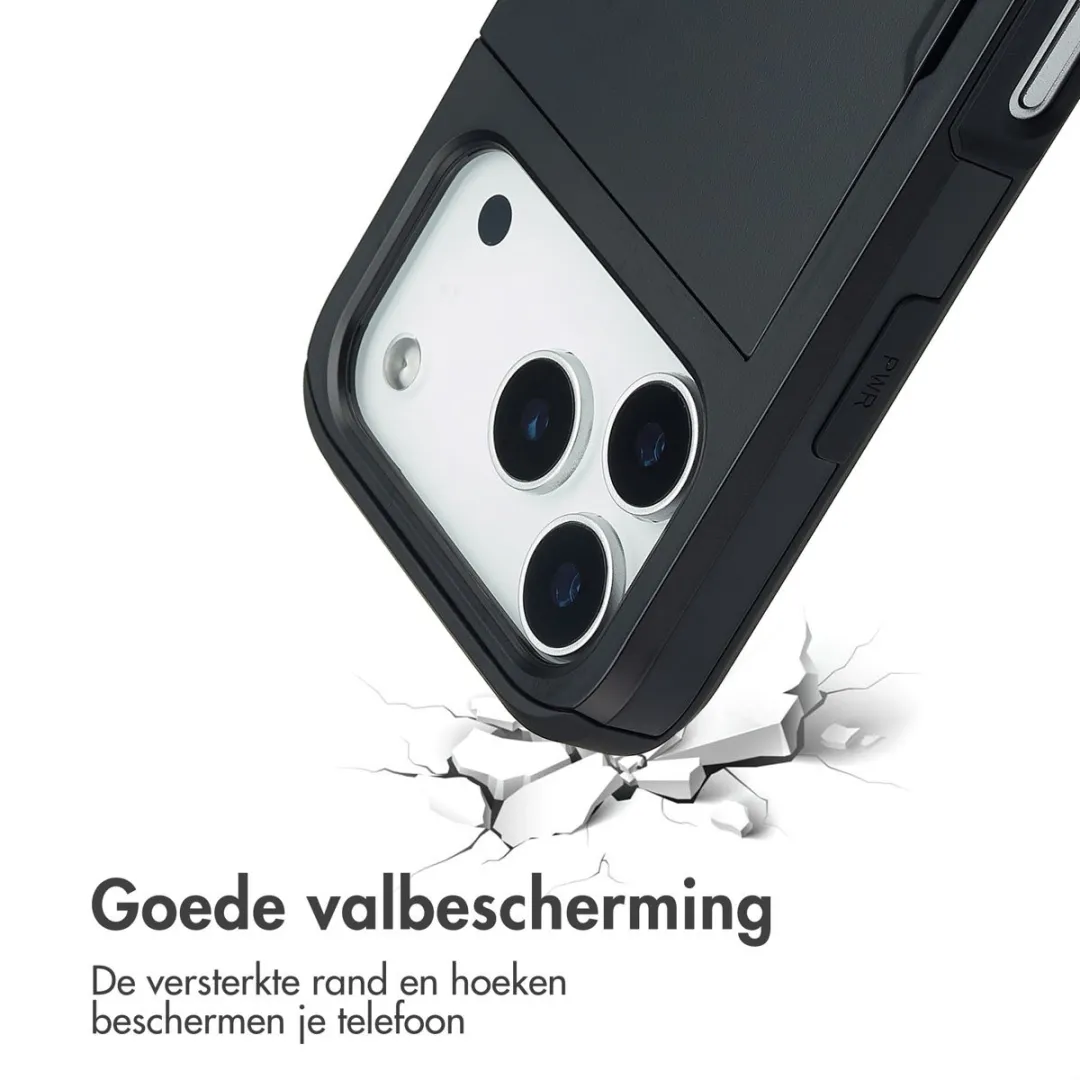 Imoshion Hoesje iPhone 17 Pro - 2 Pasjes Zwart