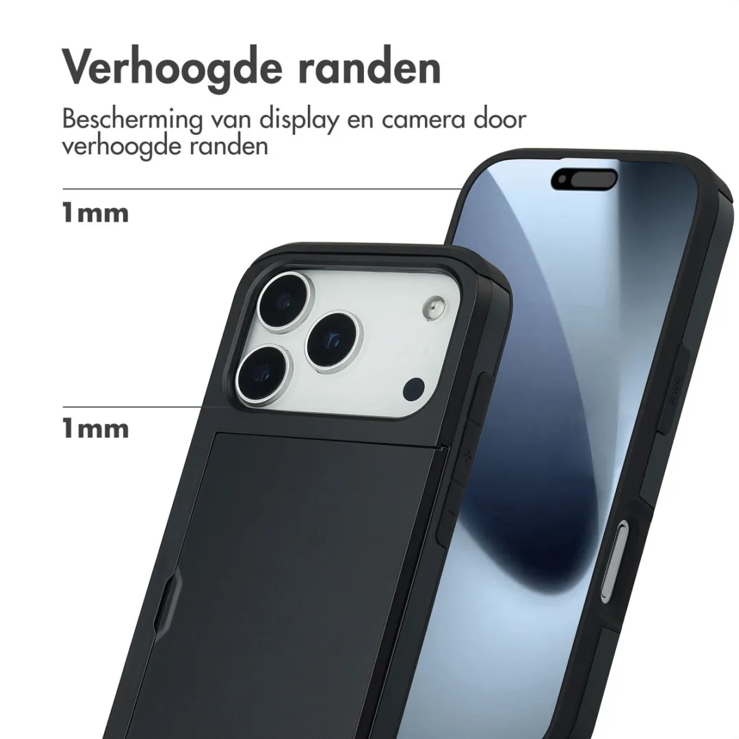 Imoshion Hoesje iPhone 17 Pro - 2 Pasjes Zwart