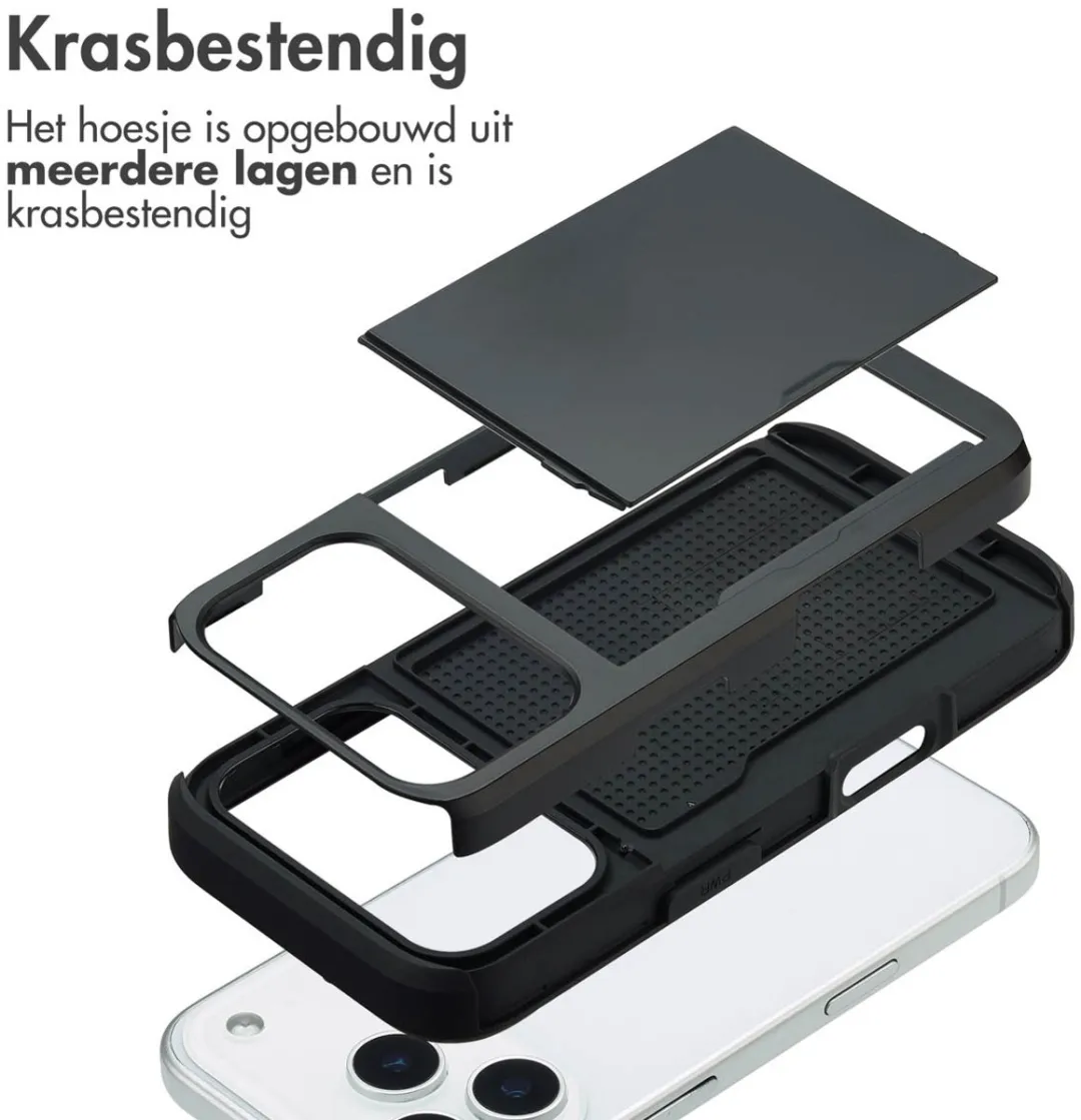 Imoshion Hoesje iPhone 17 Pro - 2 Pasjes Zwart
