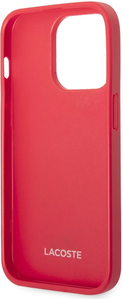 Lacoste iPhone 14 Pro Hoesje - Rood - Schokabsorberend