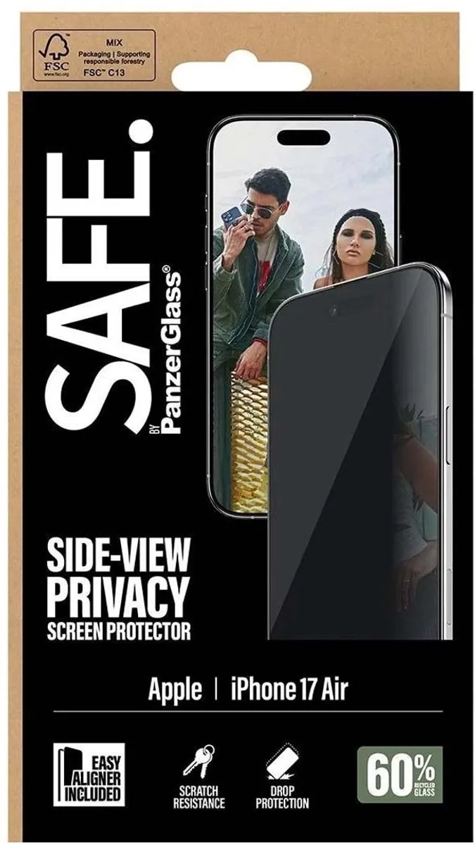 PanzerGlass iPhone Air Privacyfolie SA70303 - Doorzichtig zwart