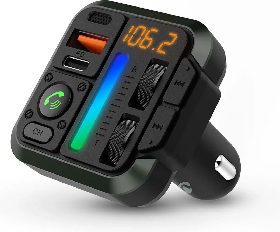 Nedis FM-Audiotransmitter Auto - Handenvrij bellen - Zwart