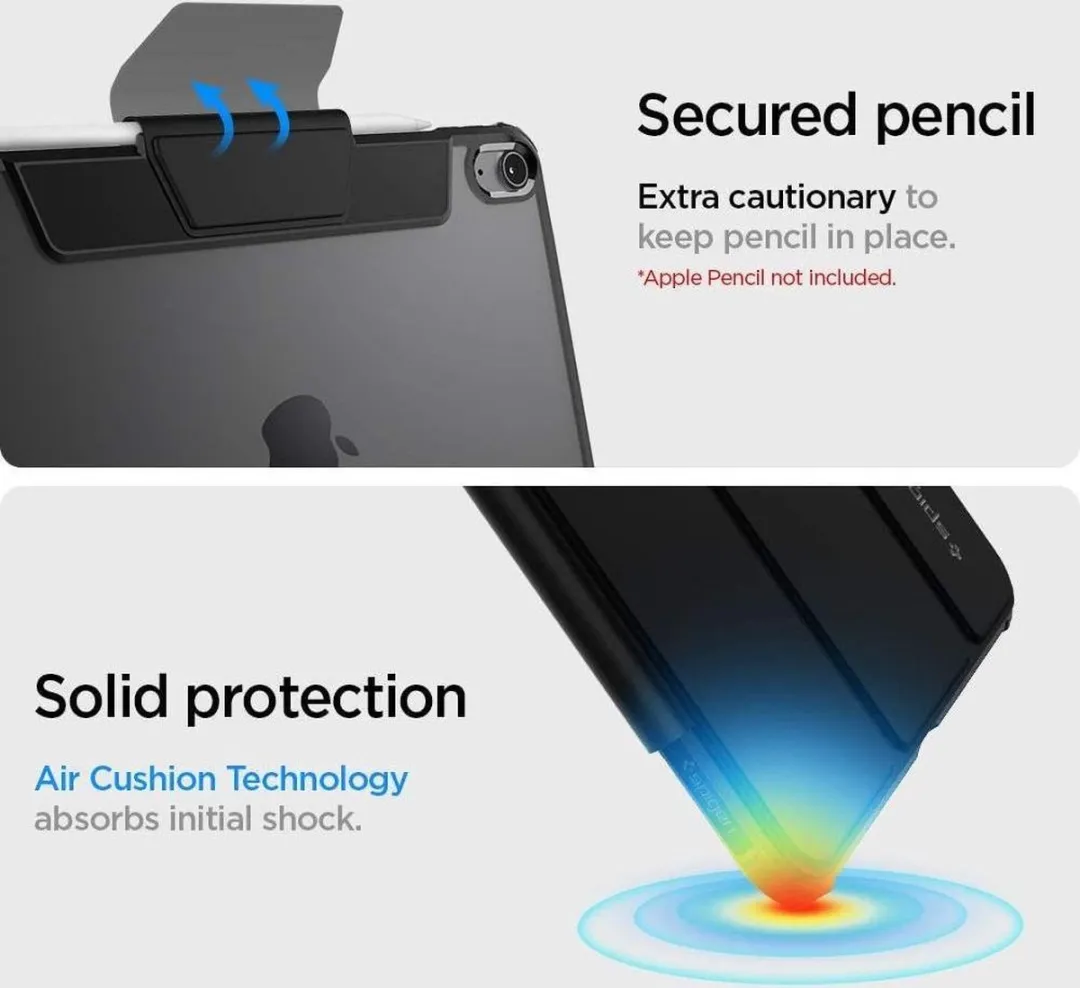 Spigen Ultra Hybrid Pro ACS02699 iPad Air Hoes - 10.9" - Roze/Transparant