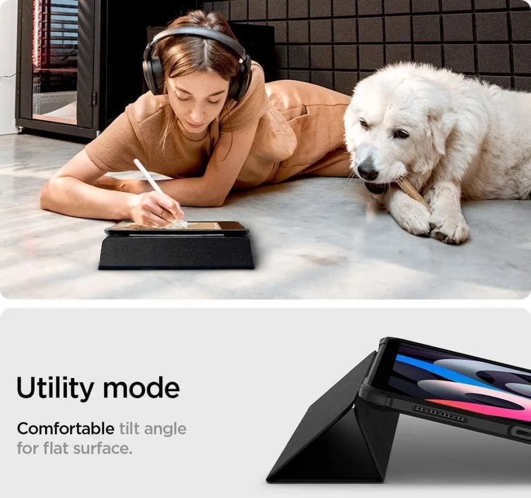 Spigen Ultra Hybrid Pro ACS02699 iPad Air Hoes - 10.9" - Roze/Transparant