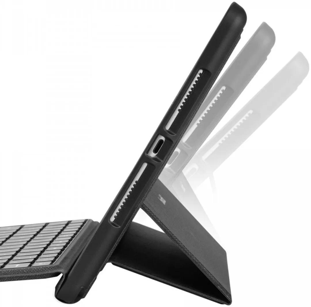 Buddi Thorn Hoes met QWERTY Toetsenbord - Apple iPad 10.2/Pro 10.5 - Zwart/Grijs