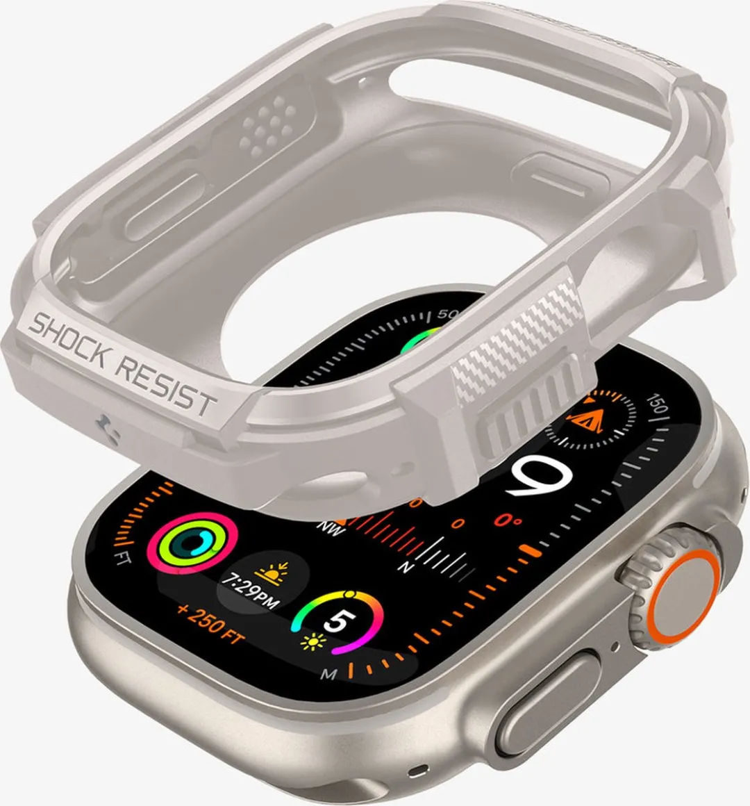 Spigen Rugged Armor Apple Watch Ultra Hoesje - Beige