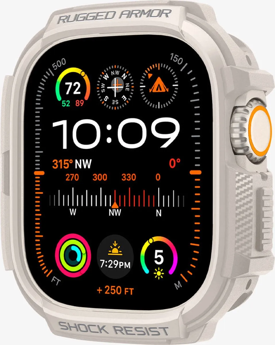 Spigen Rugged Armor Apple Watch Ultra Hoesje - Beige