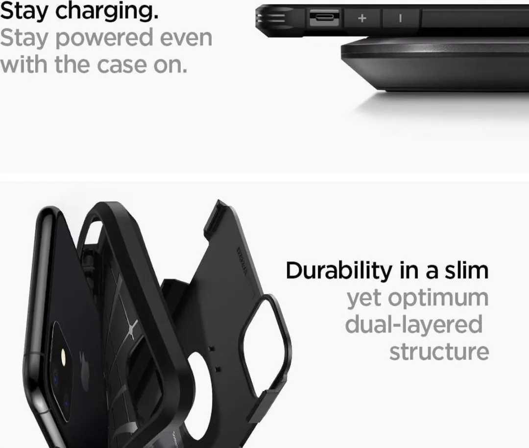 Spigen Tough Armor iPhone 11 Hoesje - Zwart - afbeelding 6 van 6
