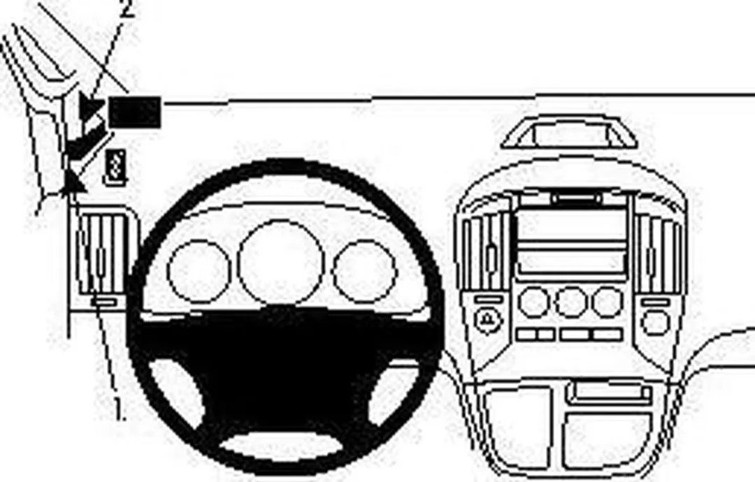 Brodit ProClip Houder Hyundai H1 2009-2020 - Zwart - 804290