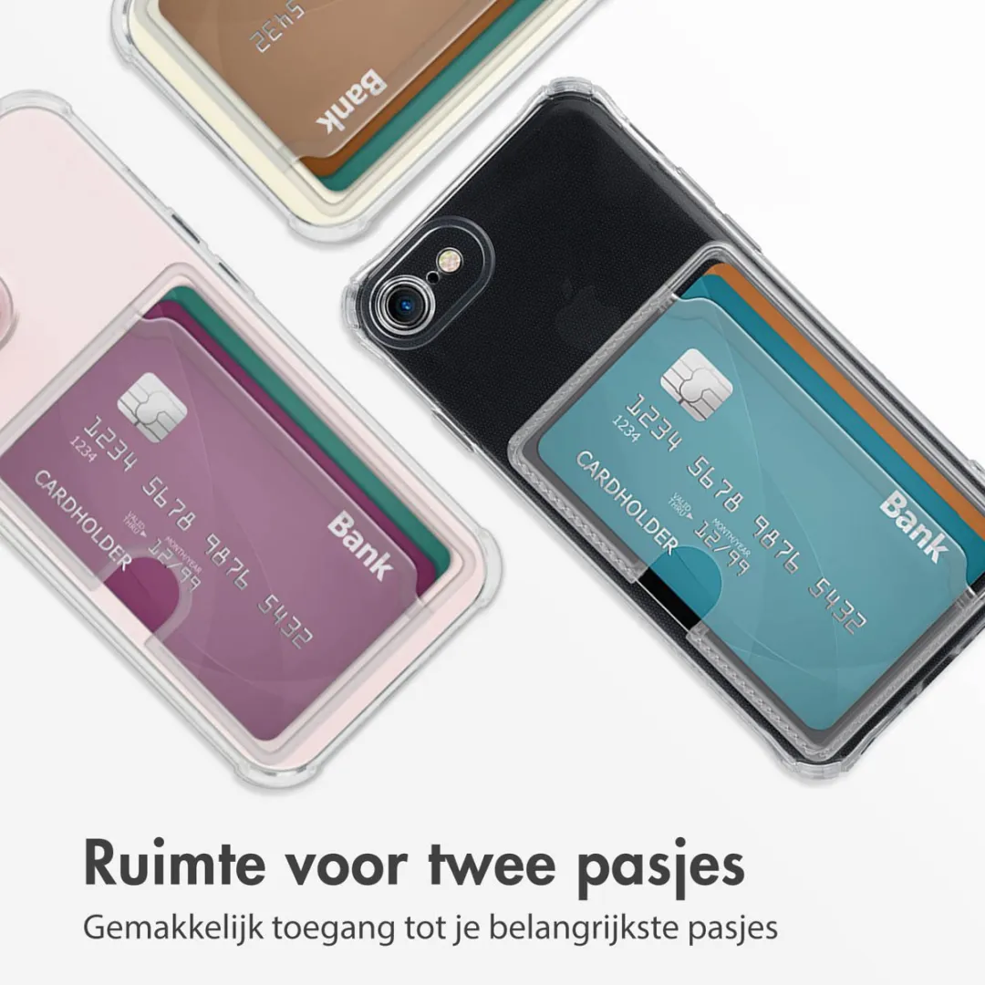 Imoshion Hoesje met Pasjeshouder - iPhone 8/SE/7 - 2 Pasjes - Transparant