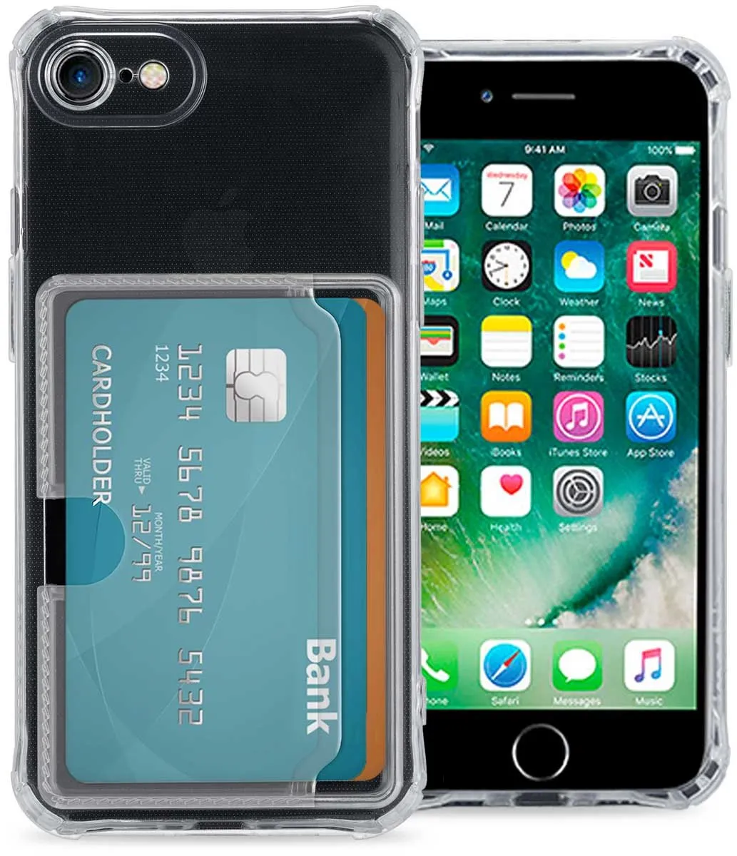 Imoshion Hoesje met Pasjeshouder - iPhone 8/SE/7 - 2 Pasjes - Transparant