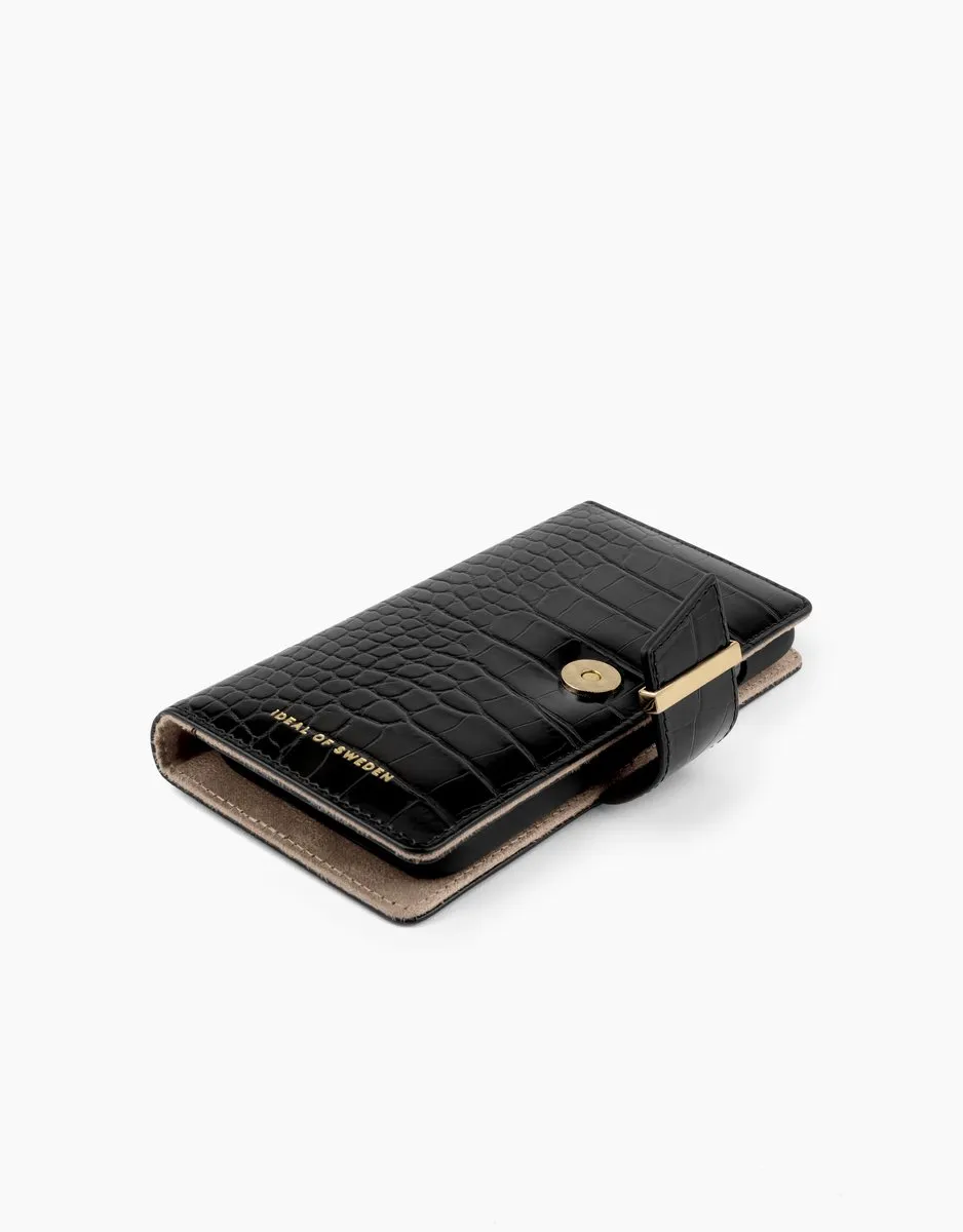 iDeal of Sweden IDPWSS21-I2267-207 Phone Wallet - iPhone 14 Plus Jet Black Croco - afbeelding 4 van 6