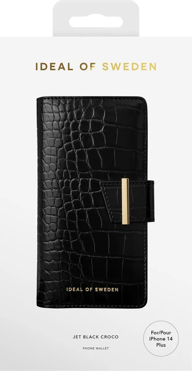 iDeal of Sweden IDPWSS21-I2267-207 Phone Wallet - iPhone 14 Plus Jet Black Croco - afbeelding 3 van 6